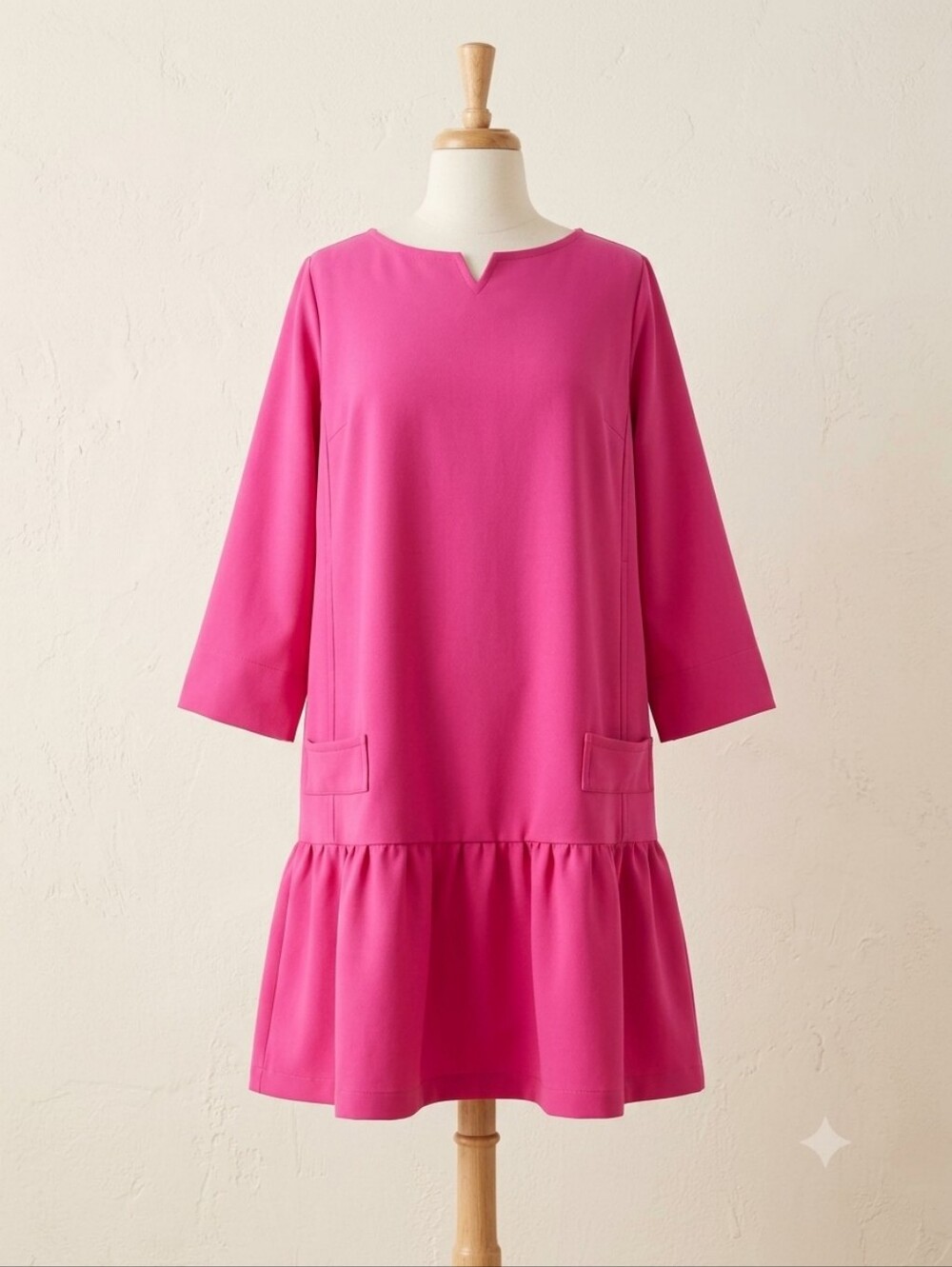 Victoria Beckham X Target NWT Bright Pink Ruffle-Hem Dress, Size 3X